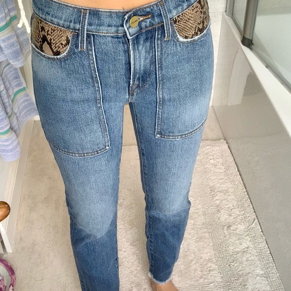 Frame Python Le High Straight Jean - Picture 4 of 5